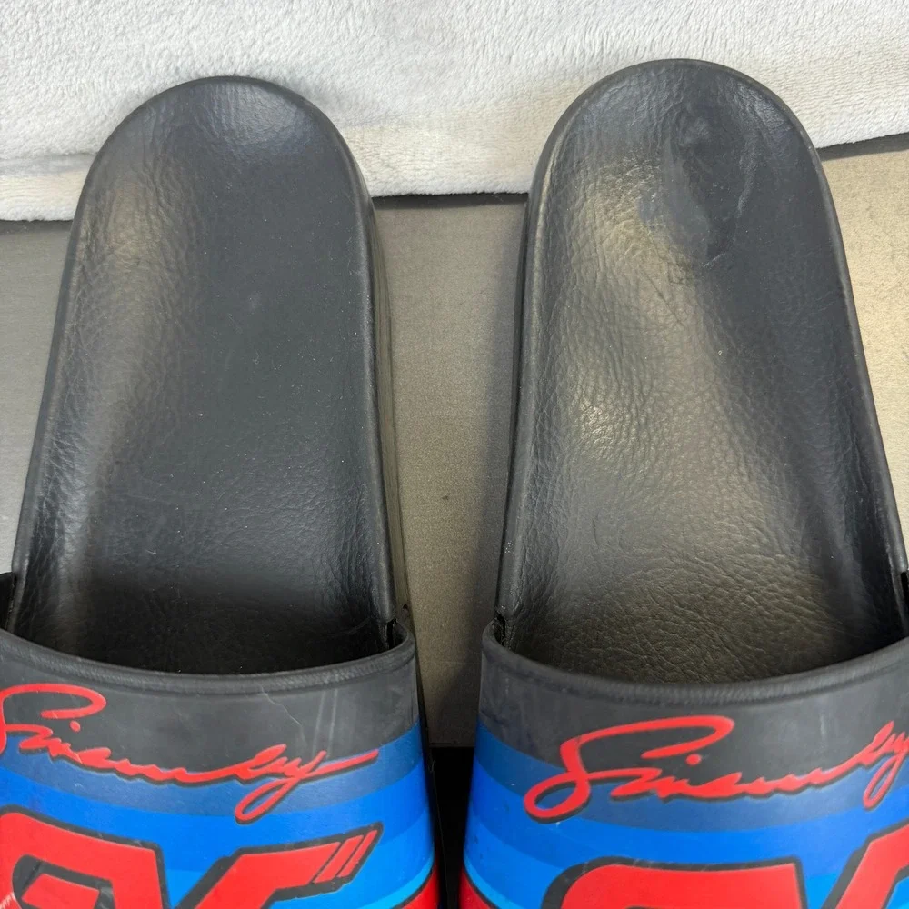 Givenchy Paris World Tour GV Slides Black Blue‎ Red Men's Designer Sandals Italy